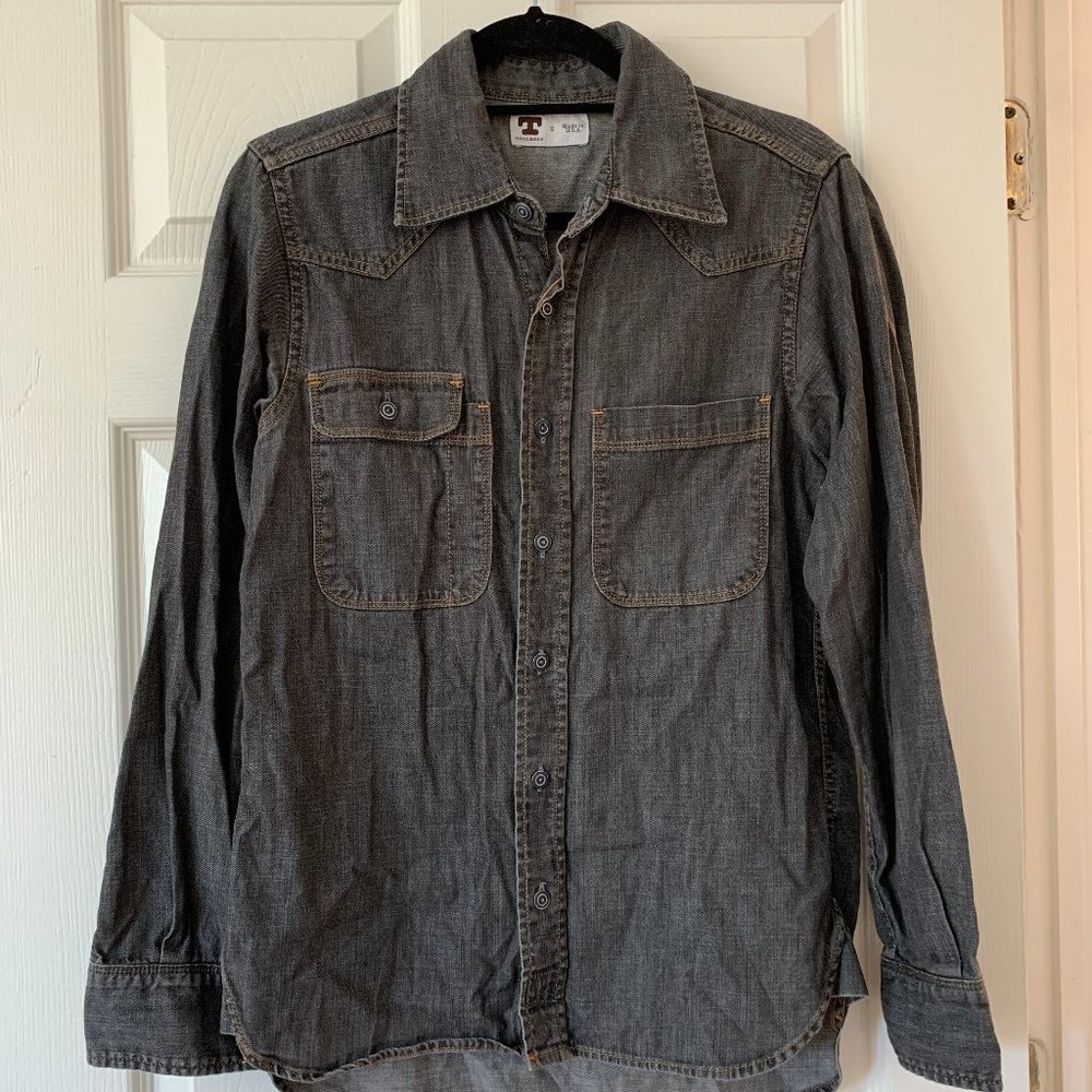 Men's Tellason white oak mills cone denim shirt S